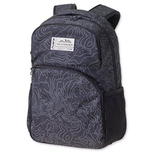 kavu packwood backpack, black topo, one size