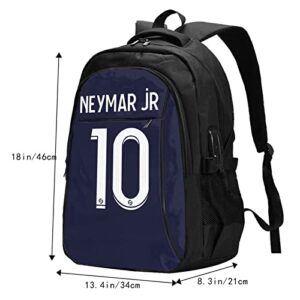 Paris Psg #10 Neymar 2021 Adult Youth Backpacks Student Bag Laptop Bag Bookbag Usb Backpack For Daily