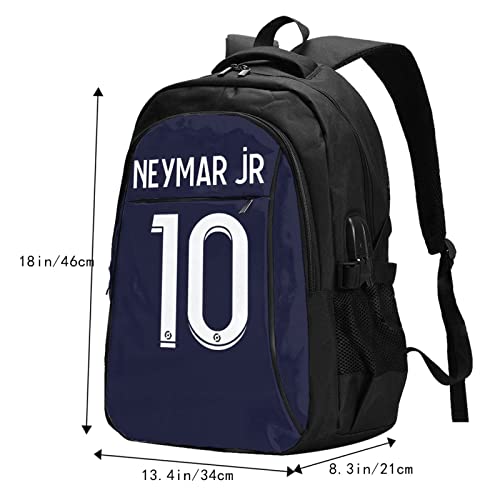 Paris Psg #10 Neymar 2021 Adult Youth Backpacks Student Bag Laptop Bag Bookbag Usb Backpack For Daily