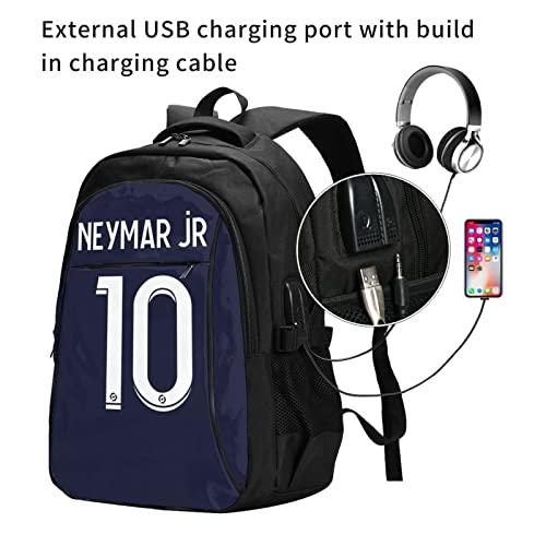 Paris Psg #10 Neymar 2021 Adult Youth Backpacks Student Bag Laptop Bag Bookbag Usb Backpack For Daily