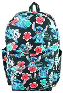 wondapop disney lilo & stitch 17 inch deluxe backpack with laptop compartment (black)