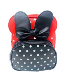 children girls backpacks mouse ears bows spots cute school bags going to school travel shopping outings decoration children’s gift (black)