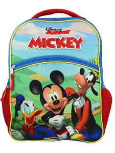 mickey mouse and friends boys girls 16 inch school backpack (blue, one size)