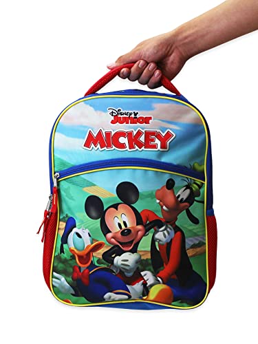 Mickey Mouse and Friends Boys Girls 16 Inch School Backpack (Blue, One Size)