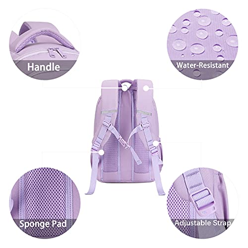 Abshoo Cute Kids Backpack For Girls Kindergarten Elementary Unicorn School Backpacks Set with Lunch Box (Unicorn Purple)