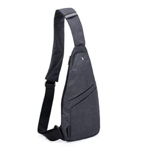 tealots sling bag small crossbody chest bag, anti-thief personal pocket bag, shoulder backpack travel daypack for men women (dark grey)
