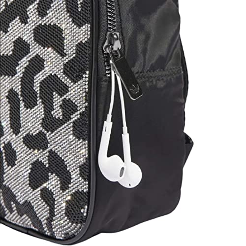 adidas Originals Women's Premium Mini Backpack (One Size, Black/Silver Metallic)