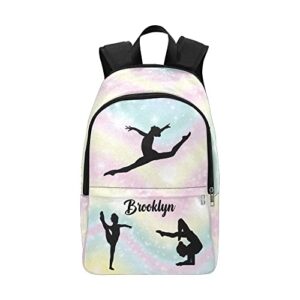 gymnastic personalized backpack for teen boys girls ,custom travel backpack bookbag casual bag with name gift
