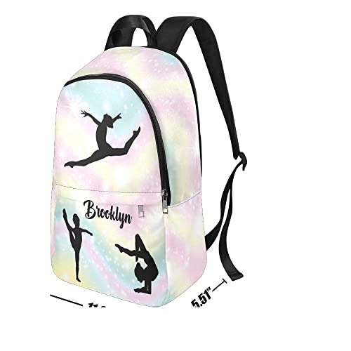 Gymnastic Personalized Backpack for Teen Boys Girls ,Custom Travel Backpack Bookbag Casual Bag with Name Gift