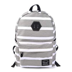 morechic causal canvas stripe backpack travel daypack backpacks for teen girls women