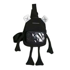 funny animal frog crossbody sling backpack shoulder chest sling bag travel hiking chest bag daypack for women kids