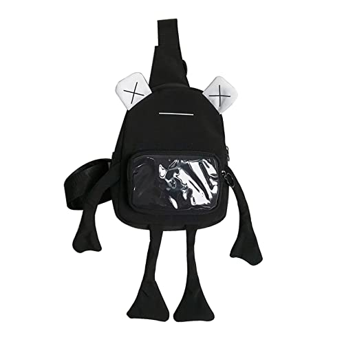 Funny Animal Frog Crossbody Sling Backpack Shoulder Chest Sling Bag Travel Hiking Chest Bag Daypack for Women Kids