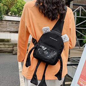 Funny Animal Frog Crossbody Sling Backpack Shoulder Chest Sling Bag Travel Hiking Chest Bag Daypack for Women Kids