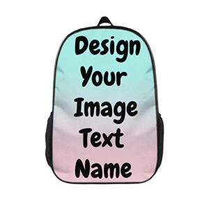 custom backpack, personalized bookbag, customized casual backpack with photo school bag for travel hiking daypacks