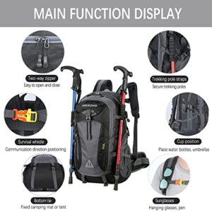 WEREWOLVES 40L Hiking Backpack, Outdoor Travel Camping Sport Lightweight Daypack for Women Men