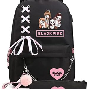 LOVEAngeler Backpack Lisa Rose JISOO Jennie Kawaii Colleage Bookbag School Bag Casual Daypack Mochila For Girls