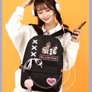 LOVEAngeler Backpack Lisa Rose JISOO Jennie Kawaii Colleage Bookbag School Bag Casual Daypack Mochila For Girls