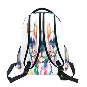 ALAZA French Bulldog Watercolor Travel Laptop Backpack Business Daypack School Bag Bookbag Fit 15.6 Inch Laptops for Women Men Girls