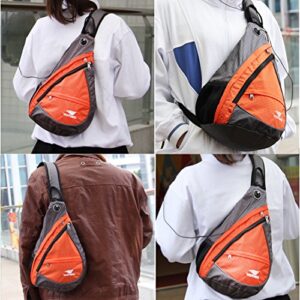 YHLCSQ Anti Theft Sling Bag - Small Chest Shoulder Crossbody Backpack for Men & Women Orange