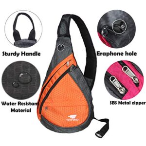 YHLCSQ Anti Theft Sling Bag - Small Chest Shoulder Crossbody Backpack for Men & Women Orange