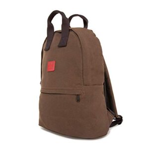 manhattan portage waxed nylon governors backpack, dark brown