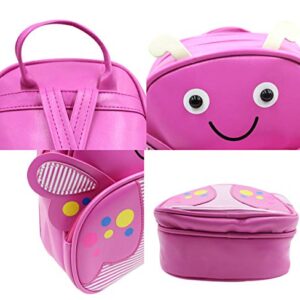 Pamayaneen Cute Bee Backpack Purse for Little Girl Mini Backpack 3D Cartoon Small Leather Daypack for Baby Girl Boy 1-5 Years