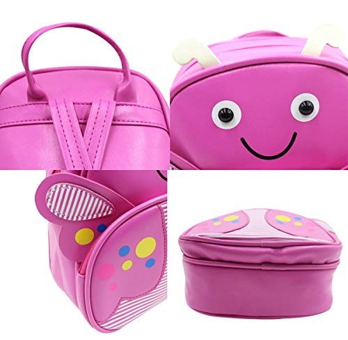 Pamayaneen Cute Bee Backpack Purse for Little Girl Mini Backpack 3D Cartoon Small Leather Daypack for Baby Girl Boy 1-5 Years