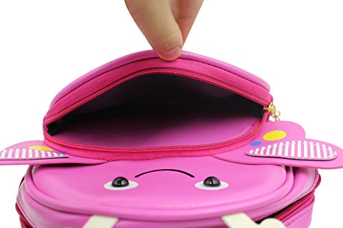 Pamayaneen Cute Bee Backpack Purse for Little Girl Mini Backpack 3D Cartoon Small Leather Daypack for Baby Girl Boy 1-5 Years