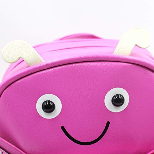 Pamayaneen Cute Bee Backpack Purse for Little Girl Mini Backpack 3D Cartoon Small Leather Daypack for Baby Girl Boy 1-5 Years