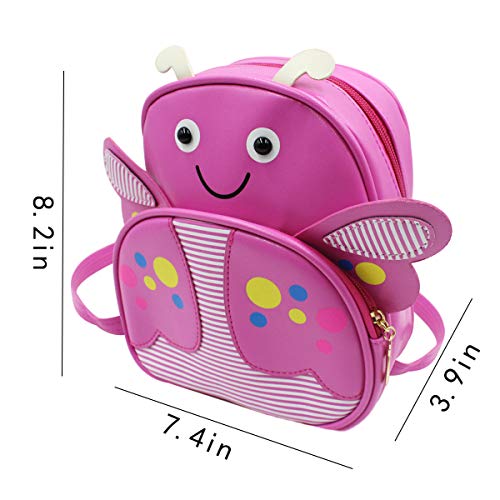 Pamayaneen Cute Bee Backpack Purse for Little Girl Mini Backpack 3D Cartoon Small Leather Daypack for Baby Girl Boy 1-5 Years