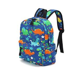 cosyres kids toddler dinosaur backpack for boys girls nursery rucksack school book bag preschool kindergarten blue (size:medium)