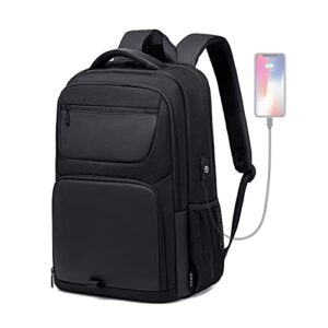 travel laptop backpack, anti theft backpack for men women with usb charging port, water resistant computer backpacks bag fits 15.6 inch computer and notebook