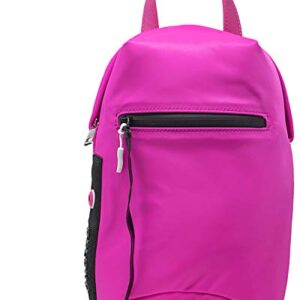 Sling Bag Shoulder Crossbody Backpack Purse, Neon Pink