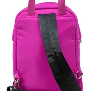 Sling Bag Shoulder Crossbody Backpack Purse, Neon Pink