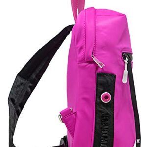 Sling Bag Shoulder Crossbody Backpack Purse, Neon Pink