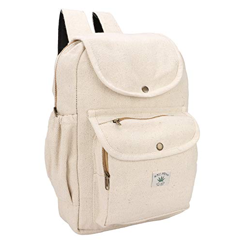 Suman Handicraft Himalyan Hemp Laptop Bag Backpack/ Traveller Bag, A Great Product- Off White