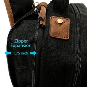 OCT17 Men Chest Shoulder Sling PU Leather Backpack Cross body Canvas Messenger Outdoor Travel Daypack