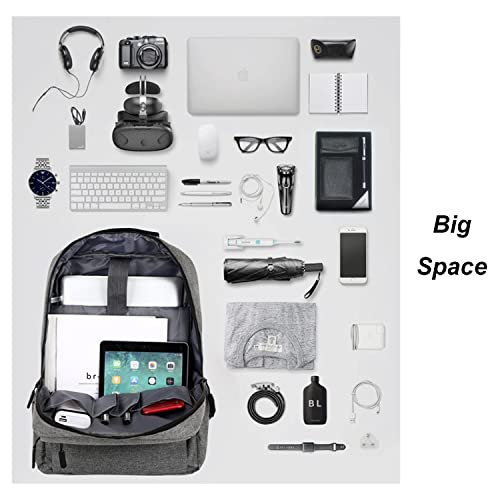 Newmoon 15.6 Inch Laptop Backpack with USB Charging Port, College School Computer Bag Gifts for Men and Women (Wine)
