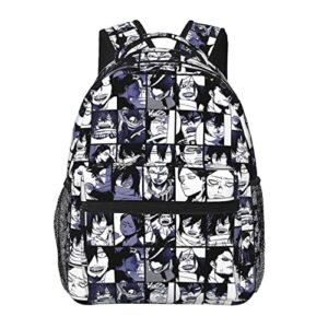 my comics hero cartoon academia backpack, polyester anime shoulders backpacks, fashion bag, custom day pack