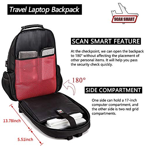 Large Laptop Backpack 17 inch Durable XL Heavy Duty Travel Backpack