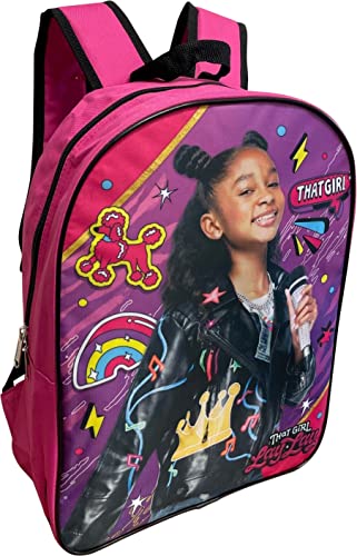 Ruz That Girl Lay Lay 15" School Backpack (Pink-Black)