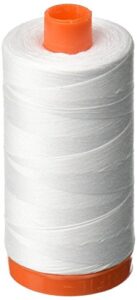 aurifil a1050-2024 mako cotton thread solid 50wt 1422yds white