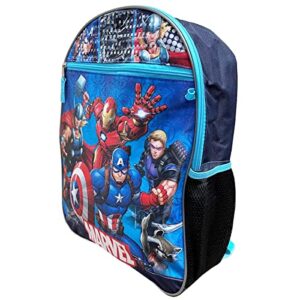 Fast Forward Avengers Full Size Deluxe School Backpack Set for Boys and Girls. Light weight and Perfect for School, Travel, Gift, and Occasions. 16" Backpack with Lunch Bag and other Accessories