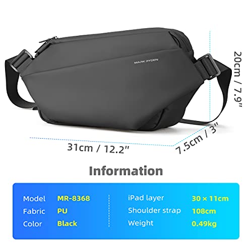 Compact EDC Sling Bag, Minimalist Chest Shoulder Backpack Crossbody Bag for Men and Women, Lightweight Everyday Carry Bag for Travel Work Gym Sport