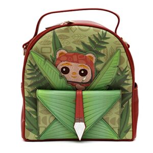 danielle nicole x star wars ewok endor mini backpack – fashion cosplay disneybound cute bags, multicolor