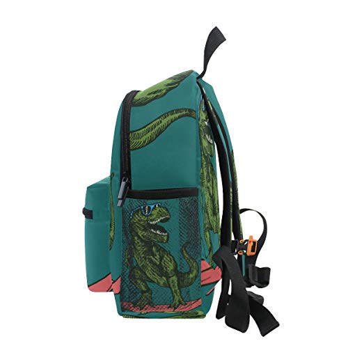 Kids Backpack Skateboard Dinosaur for Toddler Boy Girls Age 3-7