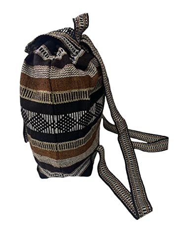 BROWN MIX , PINZON BACKPACK , FASHION BACKPACK , WOVEN , MEXICAN BACKPACK , SCHOOL BACKPACK , WEEKEND , BEACH BAG , BOHO BAG , CASUAL , DAYPACK , COACHELLA , MOCHILA , MADE IN MEXICO, Blue, Regular