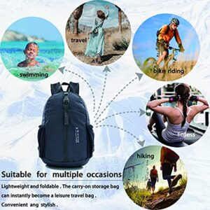 DUSWEN Foldable Backpack Lightweight Water Resistant Handy Outdoor Hiking Camping Bags for Women & Men (Gray)