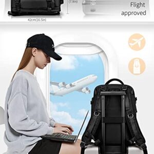 LIVACASA Waterproof Travel Laptop Backpack for Women Men,Flight Approved Carry on Backpack,School Backpack Fit 17 Inch Laptop