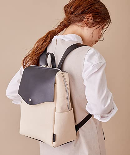 legato largo(レガートラルゴ) Women Backpack, Ivory/Black